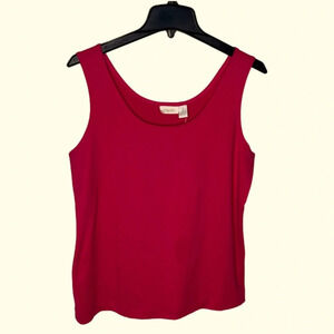 Chico Timeless Scoop-Neck Tank Coral Fuschia Chico Size 2 or L/X-Large.